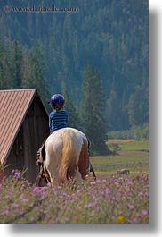 activities, america, boys, childrens, clothes, hats, helmets, horseback riding, horses, idaho, jacks, north america, people, red horse mountain ranch, riding, united states, vertical, photograph