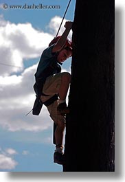 activities, america, boys, childrens, climbing, clothes, hats, helmets, idaho, north america, people, red horse mountain ranch, tree climb, trees, united states, vertical, photograph