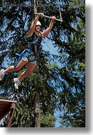 activities, america, clothes, hats, helmets, idaho, joan, north america, people, red horse mountain ranch, tree climb, trees, united states, vertical, womens, photograph