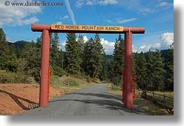 america, horizontal, horses, idaho, north america, ranch, red, red horse mountain ranch, signs, united states, photograph