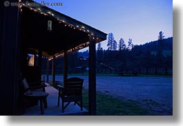 america, dusk, horizontal, idaho, north america, red horse mountain ranch, saloon, united states, photograph