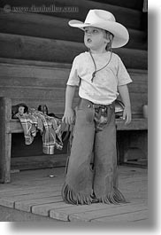 america, black and white, chaps, clothes, cowboy hat, hats, idaho, jack jill, jacks, lather, north america, people, red horse mountain ranch, united states, vertical, photograph