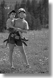 america, black and white, carrying, clothes, hats, helmets, idaho, jack jill, jacks, jills, north america, people, red horse mountain ranch, united states, vertical, photograph