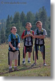 america, boys, childrens, idaho, looking, north america, people, red horse mountain ranch, united states, vertical, photograph