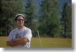 america, emotions, happy, horizontal, idaho, men, north america, people, red horse mountain ranch, smiles, united states, photograph