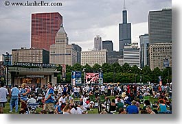 america, blues, blues festival, chicago, cityscapes, crowds, festival, horizontal, illinois, music, north america, people, united states, photograph