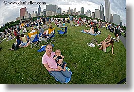 america, babies, blues festival, chicago, cityscapes, fisheye lens, horizontal, illinois, jack and jill, north america, united states, photograph