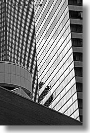 america, black and white, buildings, chicago, illinois, north america, skyscrapers, tights, united states, vertical, photograph