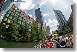 america, buildings, chicago, fisheye lens, great, historic, horizontal, illinois, lakes, north america, people, united states, photograph