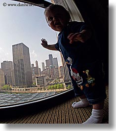 america, babies, boys, chicago, cityscapes, fisheye lens, illinois, jacks, north america, united states, vertical, photograph