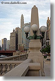america, chicago, cityscapes, illinois, lamps, north america, posts, united states, vertical, photograph