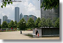 america, chicago, childrens, cityscapes, clouds, families, fountains, horizontal, illinois, mothers, navy, north america, piers, united states, photograph