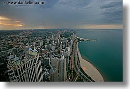 america, chicago, cityscapes, dusk, horizontal, illinois, lakes, north, north america, rain, slow exposure, storm, united states, views, photograph