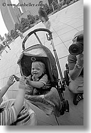 america, artwork, babies, black and white, boys, chicago, illinois, jacks, millenium park, north america, reflections, reflecton, the cloud, united states, vertical, photograph