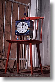 america, chairs, clocks, desert southwest, indian country, new mexico, north america, santa fe, southwest, united states, vertical, western usa, photograph