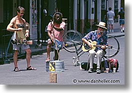 america, horizontal, musicians, new orleans, north america, threes, united states, photograph
