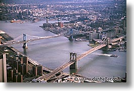 aerials, america, bridge, brooklyn bridge, horizontal, new york, new york city, north america, united states, photograph
