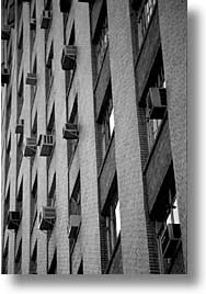 america, black and white, buildings, new york, new york city, north america, united states, vertical, walls, photograph