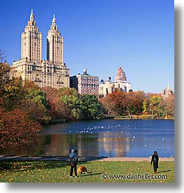 america, central park, double, new york, new york city, north america, square format, towers, united states, photograph