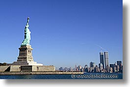 america, cities, horizontal, liberty, new york, new york city, north america, statues, united states, photograph