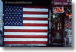 america, atm, flags, horizontal, new york, new york city, north america, united states, photograph