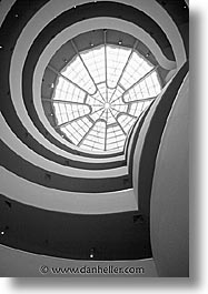 america, black and white, guggenheim, museums, new york, new york city, north america, united states, vertical, photograph