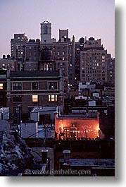 america, balconies, christmas, neighborhoods, new york, new york city, north america, united states, vertical, photograph