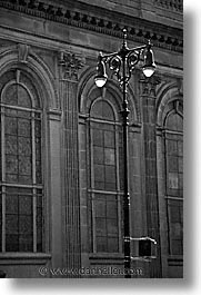 america, black and white, lamps, new york, new york city, north america, streets, united states, vertical, photograph