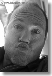 america, ashland, black and white, dans, faces, humor, making, men, north america, oregon, people, self-portrait, united states, vertical, photograph