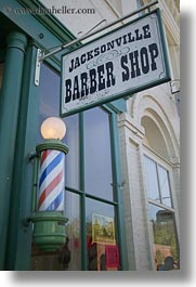 america, ashland, barbers, north america, oregon, shops, signs, united states, vertical, photograph