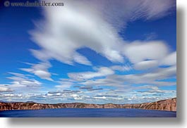 america, clouds, crater, crater lake, crater rim, geology, horizontal, lakes, nature, north america, oregon, rim, sky, sun, united states, water, photograph