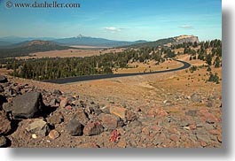 america, crater lake, horizontal, landscapes, mountains, north america, oregon, roads, united states, photograph