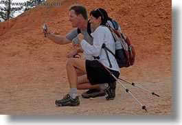 america, bryce canyon, cameras, couples, horizontal, north america, people, united states, utah, western usa, photograph