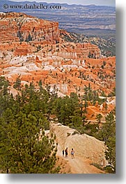 america, bryce canyon, canyons, hiking, north america, people, scenics, united states, utah, vertical, western usa, photograph
