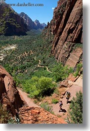 america, angels landing trail, cliffs, hiking, mountains, nature, north america, paths, twisting, united states, utah, valley, vertical, western usa, zion, photograph