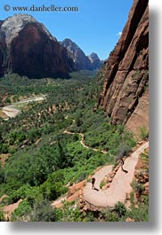 america, angels landing trail, cliffs, hiking, mountains, nature, north america, paths, twisting, united states, utah, valley, vertical, western usa, zion, photograph