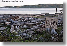 america, horizontal, north america, orcas island, pacific northwest, private, property, signs, united states, washington, western usa, photograph