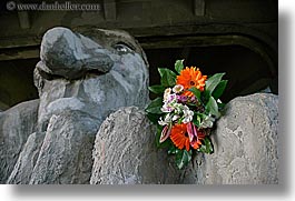 america, arts, flowers, fremont, horizontal, materials, north america, pacific northwest, sculptures, seattle, stones, troll, united states, washington, western usa, photograph