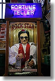 america, elvis, fortune, north america, pacific northwest, pike place, seattle, signs, teller, united states, vertical, washington, western usa, photograph