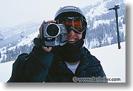 america, cameras, horizontal, jackson hole, jim, north america, skiers, snow, united states, winter, wyoming, photograph