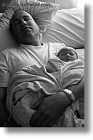 babies, birth, black and white, boys, dan jill, dans, infant, jacks, sleep, vertical, photograph
