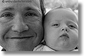babies, black and white, boys, fathers, horizontal, infant, jacks, photograph