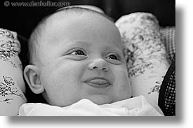 babies, black and white, boys, faces, horizontal, infant, jacks, smiles, photograph