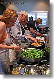 apron, barbara, beans, clothes, cooks, foods, green, people, personal, senior citizen, vertical, womens, photograph