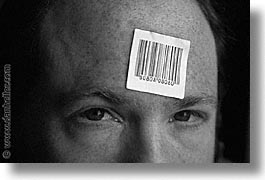barcode, dans, horizontal, personal, self-portrait, photograph