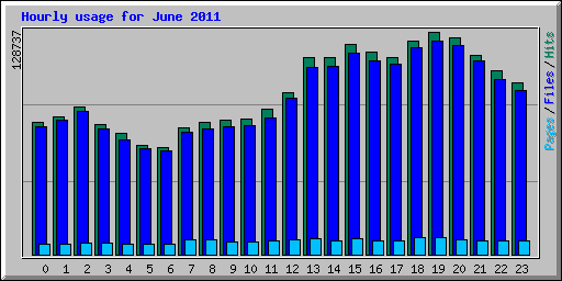 Hourly usage for June 2011