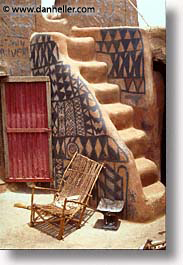 africa, burkina faso, gurunsi, stairs, tiebele, vertical, photograph