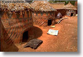 africa, burkina faso, horizontal, huts, tiebele, photograph