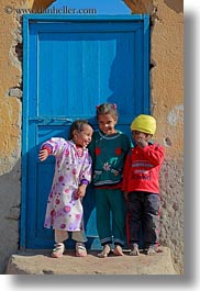africa, al kab, blues, childrens, doors, egypt, vertical, villages, photograph