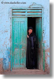 africa, al kab, burka, clothes, doorways, dresses, egypt, vertical, villages, womens, photograph